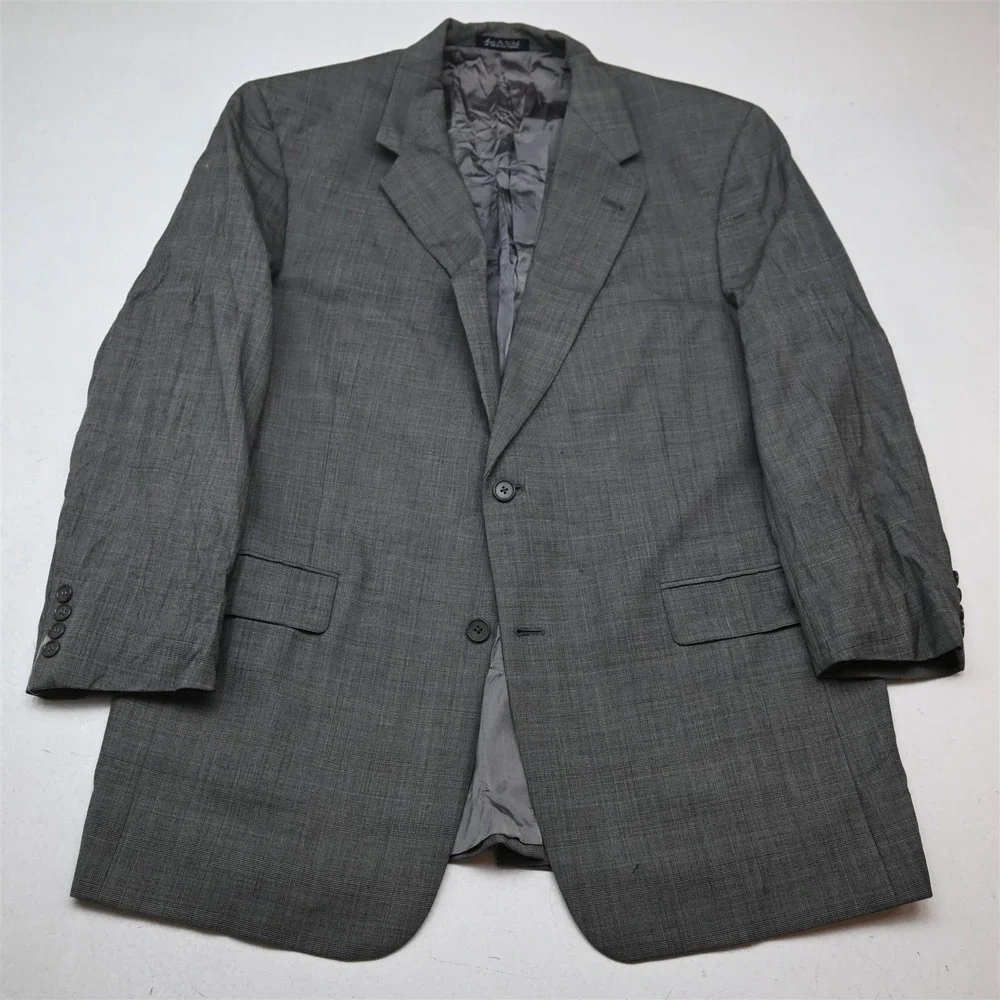 Austin Reed 44R 36x30 Gray Glenn Check Wool Mens Jacket Pants Suit